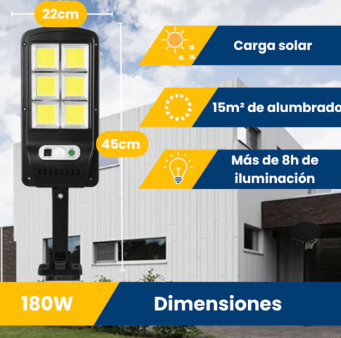 LAMPARA SOLAR CON SENSOR IP67