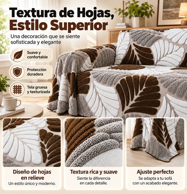Elegante funda de sofá de jacquard antideslizante. 4 PIEZAS