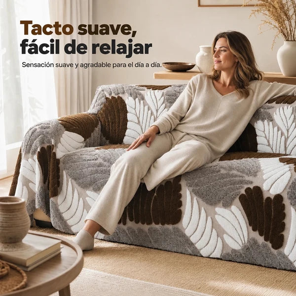 Elegante funda de sofá de jacquard antideslizante. 4 PIEZAS