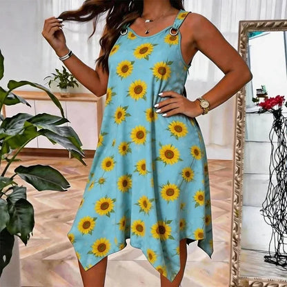 Vestido Largo Floral de Margaritas |  Fresco y Versátil - Oferta Paga 1 - Lleva 3 - Descuento 50%